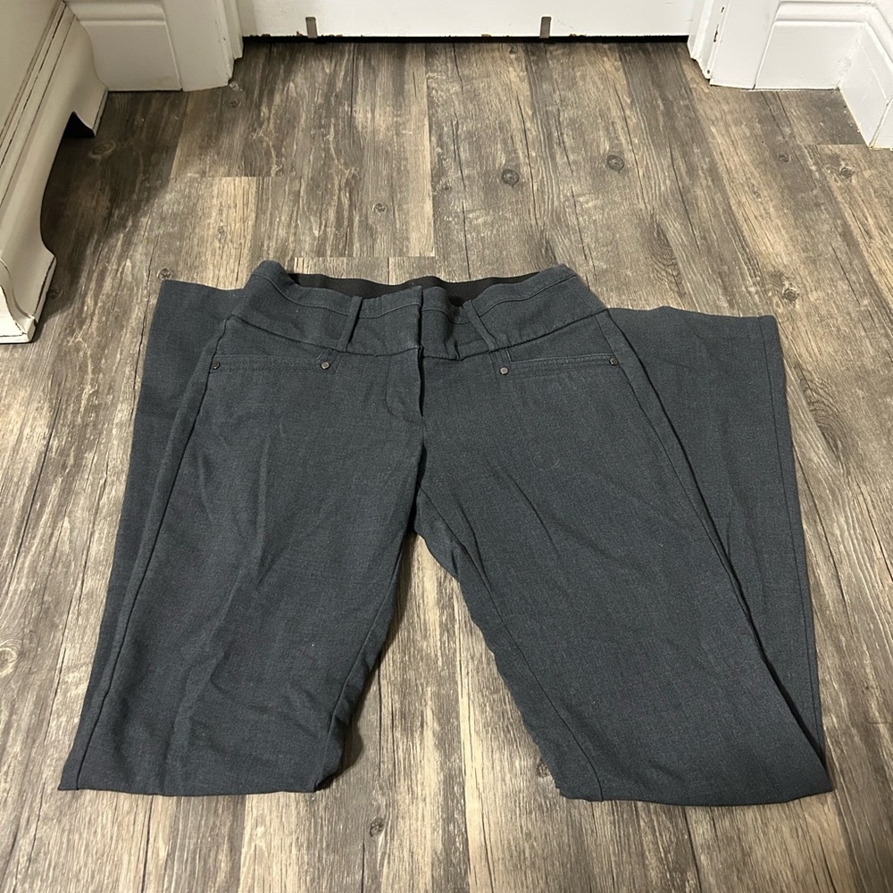 Gray Wide-Leg Trousers